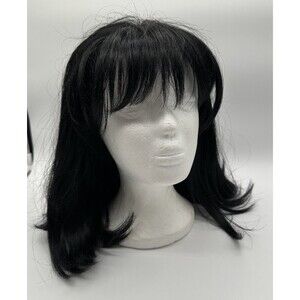 Bobbi Boss Midway Shoulder Length w Bangs Black Synthetic Wig Adjustable